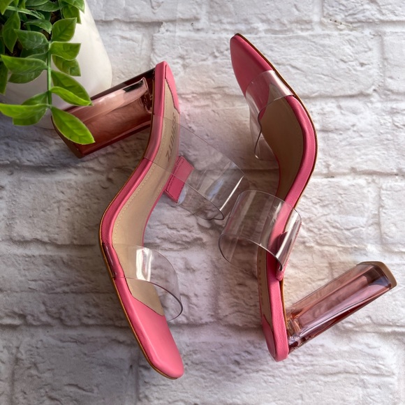 SCHUTZ ariella acrylic high heel multimeter transparent size 6.5 New - Picture 7 of 16